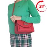 Florica piros női táska elegáns kisméretű