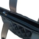 Detti nagyméretű fekete női kézitáska tote plüssös