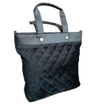 Detti nagyméretű fekete női kézitáska tote plüssös