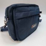 Férfi táska kék kisméretű oldaltáska többfunkciós sokzsebes