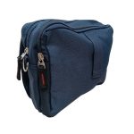 Férfi táska kék kisméretű oldaltáska többfunkciós sokzsebes