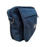 Férfi táska kék kisméretű oldaltáska többfunkciós sokzsebes