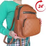 Emma elegáns női hátizsák és válltáska egyben barna