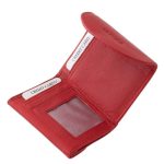 Kisméretű női bőr pénztárca piros La Scala prémium