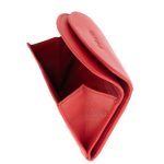 Kisméretű női bőr pénztárca piros La Scala prémium