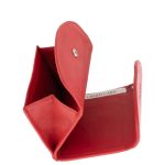 Kisméretű női bőr pénztárca piros La Scala prémium