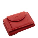 Kulcstartó és pénztárca valódi bőr piros kisméretű különleges