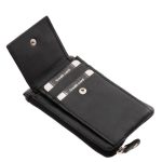 Bőr kulcstartó + kártyatartó + aprótartó fekete La Scala