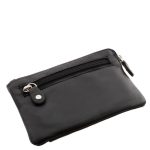 Bőr kulcstartó + kártyatartó + aprótartó fekete La Scala