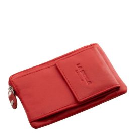   Bőr kulcstartó + kártyatartó + aprótartó piros La Scala