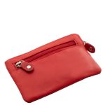 Bőr kulcstartó + kártyatartó + aprótartó piros La Scala