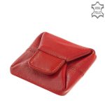 Wild valódi bőr női pénztárca piros színben sok kártyatartóval