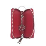 Női bőr kulcstartó piros lakk cipzáras Jennifer Jones kisméretű