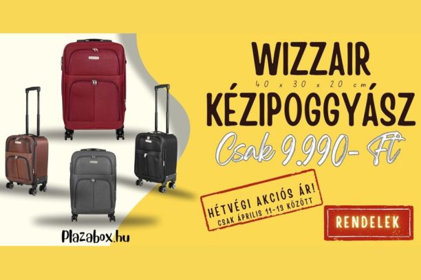 Wizzair 40x30x20 kézipoggyász akció